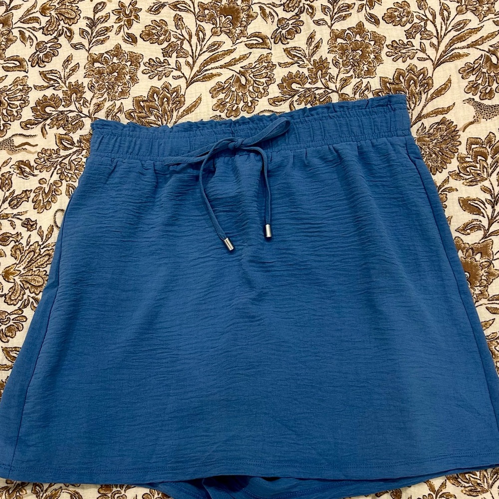 Blue Drawstring Skort - Picture 5 of 6